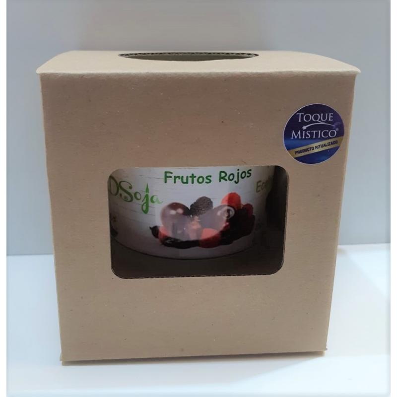 Vela Aromatica DSoja Frutos Rojos (En Vaso 9 x 8)  Ecologica