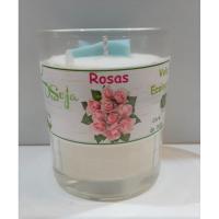 Vela Aromatica DSoja Petalos de Rosas (En Vaso 9 x 8)  Ecolo...