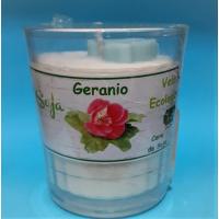 Vela Aromatica DSoja Geranio (En Vaso 9 x 8)  Ecologica