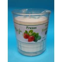 Vela Aromatica DSoja Fresa (En Vaso 9 x 8)  Ecologica