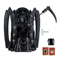 Imagen Santa Muerte 46 cm Negra - Sentada (Premium)