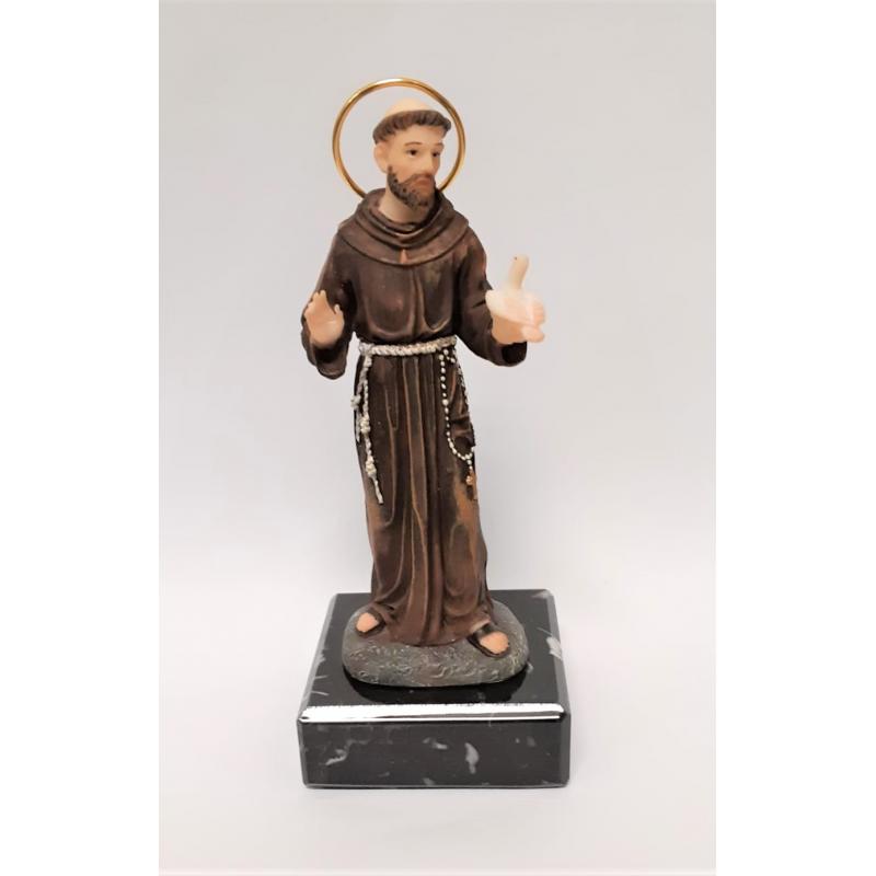 Imagen Francisco Asis 12 cm - Resina (Base Marmol)