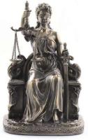 IMAGEN Resina Justicia Sentada 10,50 x 10,50 x 17 cm(Dorado ...
