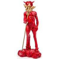 Imagen Umbanda Diablo Exu 27 cm 11 inch (Rojo) - Resina