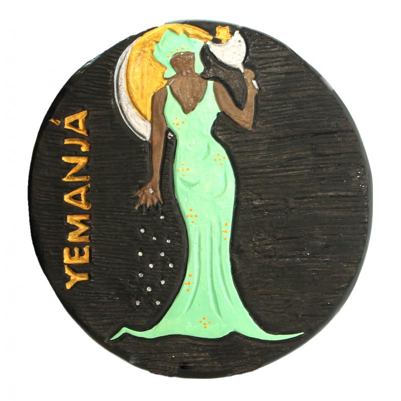 Imagen plato Yemanja (Colgante Pared) 15 cm (Azulverdoso)