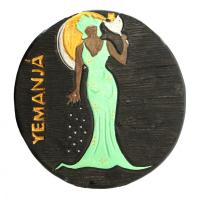 Imagen plato Yemanja (Colgante Pared) 15 cm (Azulverdoso)