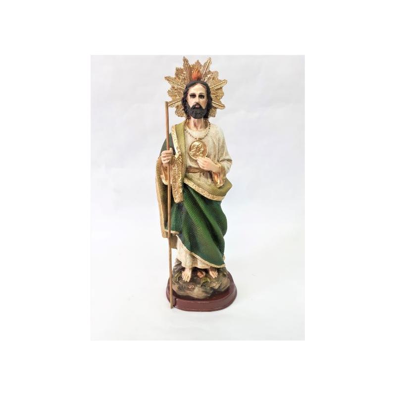 Imagen Resina Judas Tadeo 30 cm (Pintura imitacion Tela) Ojos de Cristal