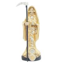 Imagen Santa Muerte 20 cm Dorada - Amuleto Semillas (Resina ...