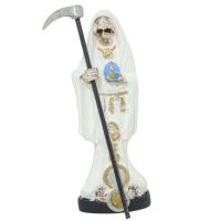 Imagen Santa Muerte 20 cm Blanca - Amuleto Semillas (Resina ...