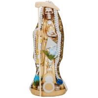 Imagen Santa Muerte Vestida 20 cm. (Dorada) (c/ Amuleto Base...
