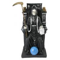 Imagen Santa Muerte sobre Trono Imperial 22 cm (Negra) (c/ A...