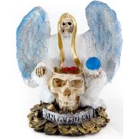 Imagen Santa Muerte Corazon 30 x 27cm (Blanca) Artesanal pue...
