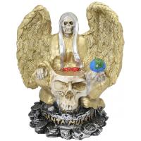Imagen Santa Muerte Corazon 30 x 27cm (Dorada) Artesanal pue...