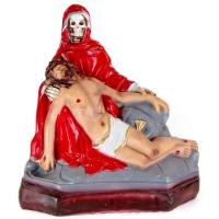 Imagen Santa Muerte Piadosa 32 x 32 cm (Roja) (c/ Amuleto en...