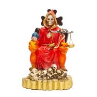 Imagen Santa Muerte sobre Trono Imperial Pata de Gallo con B...