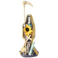 Imagen Santa Muerte Vestida 15 cm (Morada) (c/ Amuleto Base)...