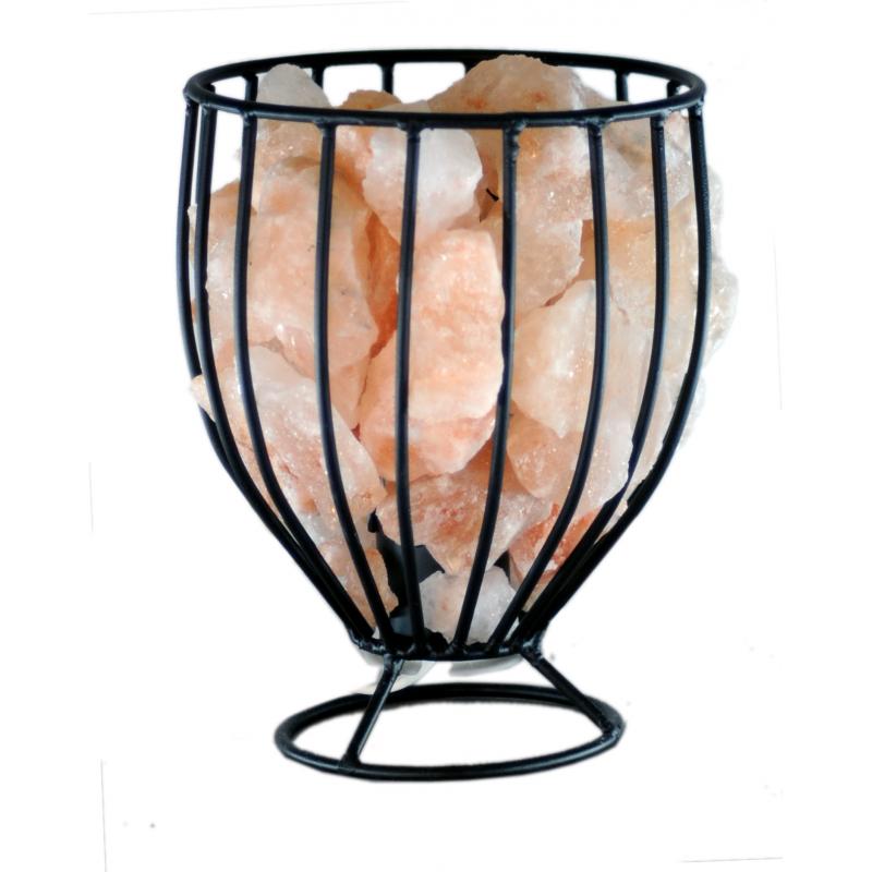 Lampara Sal Himalaya Canasta Copa c/ piedras 22 cm Lampara Sal Himalaya Canasta Copa c/ piedras 22 cm