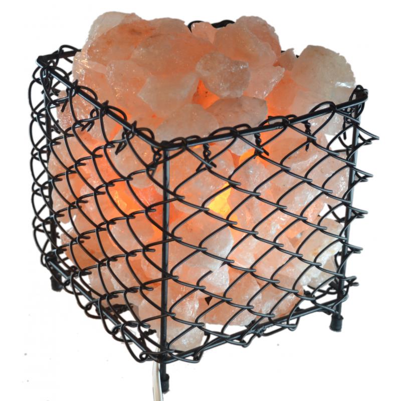 Lampara Sal Canasta Cuadrada c/ piedras 22 cm x 20 cm Lampara Sal Canasta Cuadrada c/ piedras 22 cm x 20 cm