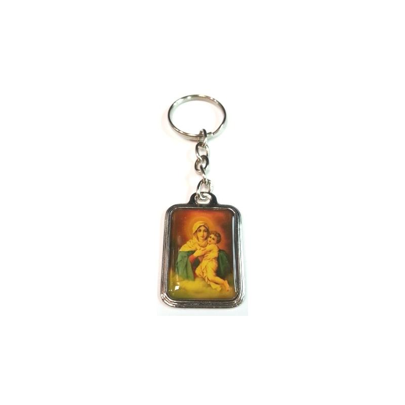 Llavero Virgen Maria con Niño Motivos Religiosos  5 x 3 cm