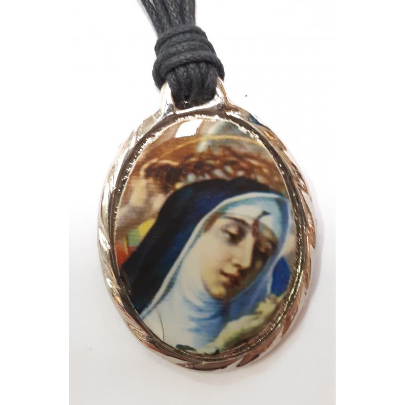 MEDALLA c/ Cordon Dolorosa 3.5 x 3 cm aprox.(sin Estampa)