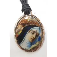 MEDALLA c/ Cordon Dolorosa 3.5 x 3 cm aprox.(sin Estampa)