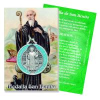 Medalla San Benito 4 cm Esmaltada (Reverso Cruz)