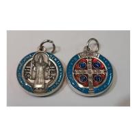Medalla San Benito 2.2 cm Esmaltada (Reverso Cruz)