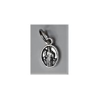 Medalla San Benito Oval mini 1 x 0.5 cm (Niquelada) (Reverso...