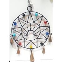 MOVIL Hierro Sol con Esferas Colores 40 cm (2 Cencerros)