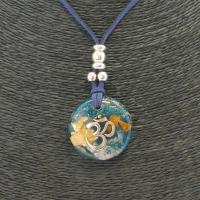Collar Orgon Om Azul (3,2 cm Ajustable)