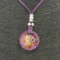 Collar Orgon Om Morado (3,2 cm Ajustable)
