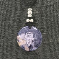 Collar Orgon Mano Fatima Negro (3,7 cm Ajustable)