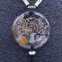 Collar Orgon Arbol de la vida brillantes Negro con Abalorios...
