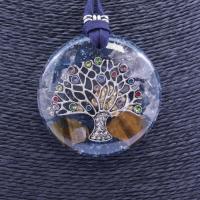 Collar Orgon Arbol de la vida brillantes Azul (5,4 cm Ajusta...