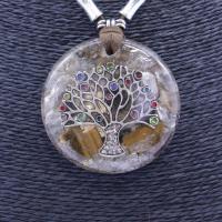 Collar Orgon Arbol de la vida brillantes Beige (5,4 cm Ajust...