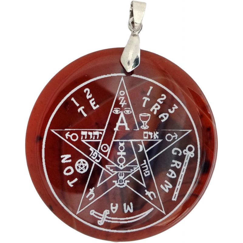 Colgante Geometria Tetragramatron Agata Marron (has)