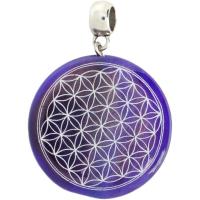 Colgante Geometria Flor de la Vida Agata Morada Pequeño(Has)