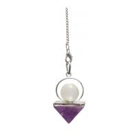 Pendulo Piramide Amatista Premium (Deluxe con caja y bolsa) ...