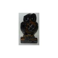 Piedra Forma Buho Ojo Tigre 8 x 5 cm