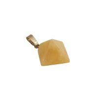 Colgante Piedra Piramide con Engarce Plata Calcita