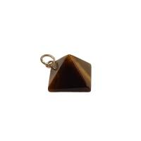 Colgante Piedra Piramide con Engarce Plata Ojo de Tigre