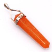 Colgante Piedra Punta Aventurina Roja 3.5 a 4 cm (Engarce Pl...