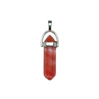Colgante Piedra Punta Cuarzo Cereza 4 cm (Engarce Fantasia)